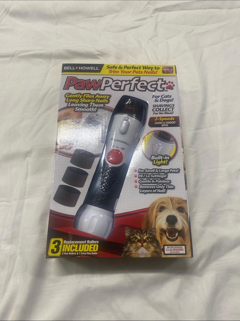 Bell + Howell PawPerfect Pet Nail Grinder - Black & White